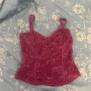 Free People Elegant Lace Women’s Top in Pink